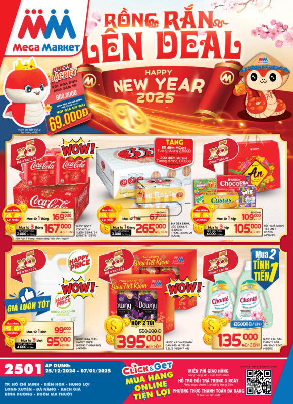 Các chương trình khuyến mãi và ưu đãi thường xuyên mega market