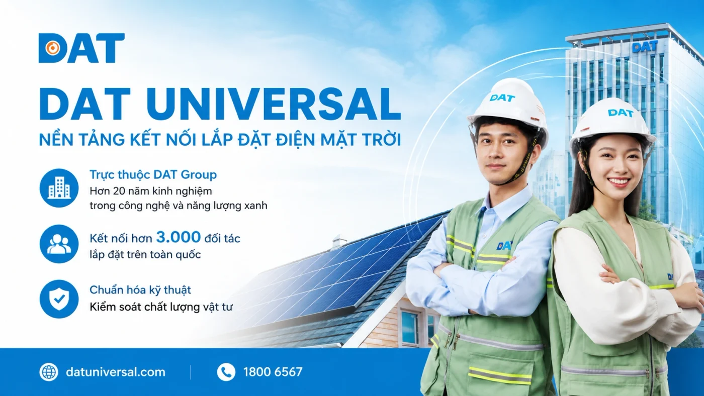 Nên lắp điện mặt trời tại hệ sinh thái DAT Universal không? 12 DAT Universal hệ sinh thái kết nối lắp đặt điện mặt trời