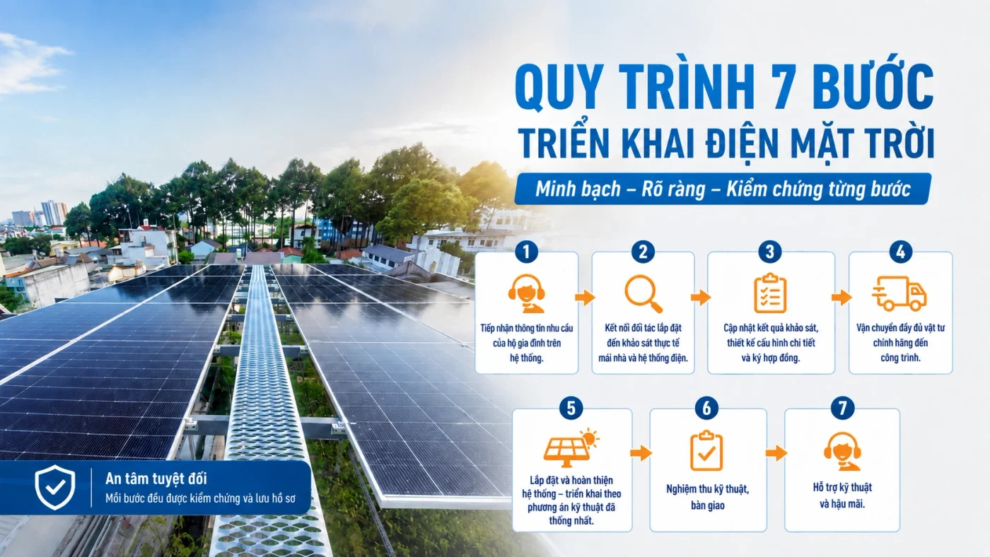 Nên lắp điện mặt trời tại hệ sinh thái DAT Universal không? 15 Quy trình kỹ thuật minh bạch, kiểm chứng từng bước.webp