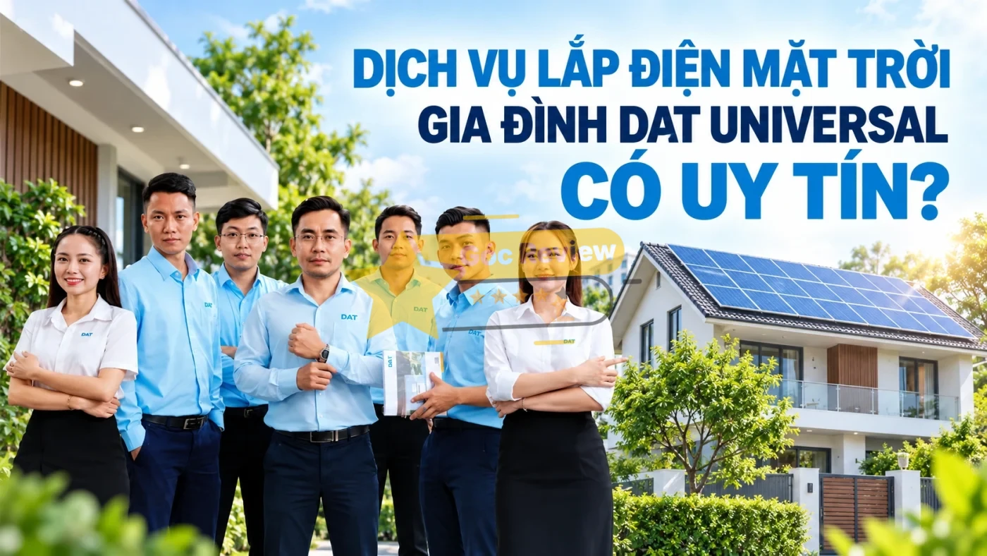 Dịch vụ lắp điện mặt trời gia đình DAT Universal có uy tín